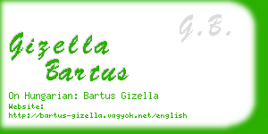 gizella bartus business card